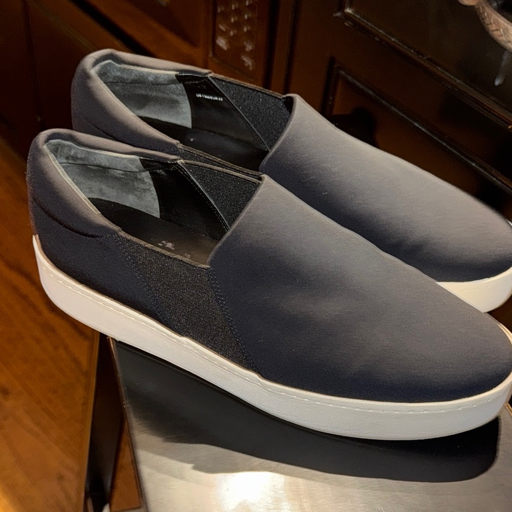 Vince Warren Deep Navy & Black Women’s Black Slip-On Platform Sneakers Size 13 - Picture 8 of 13